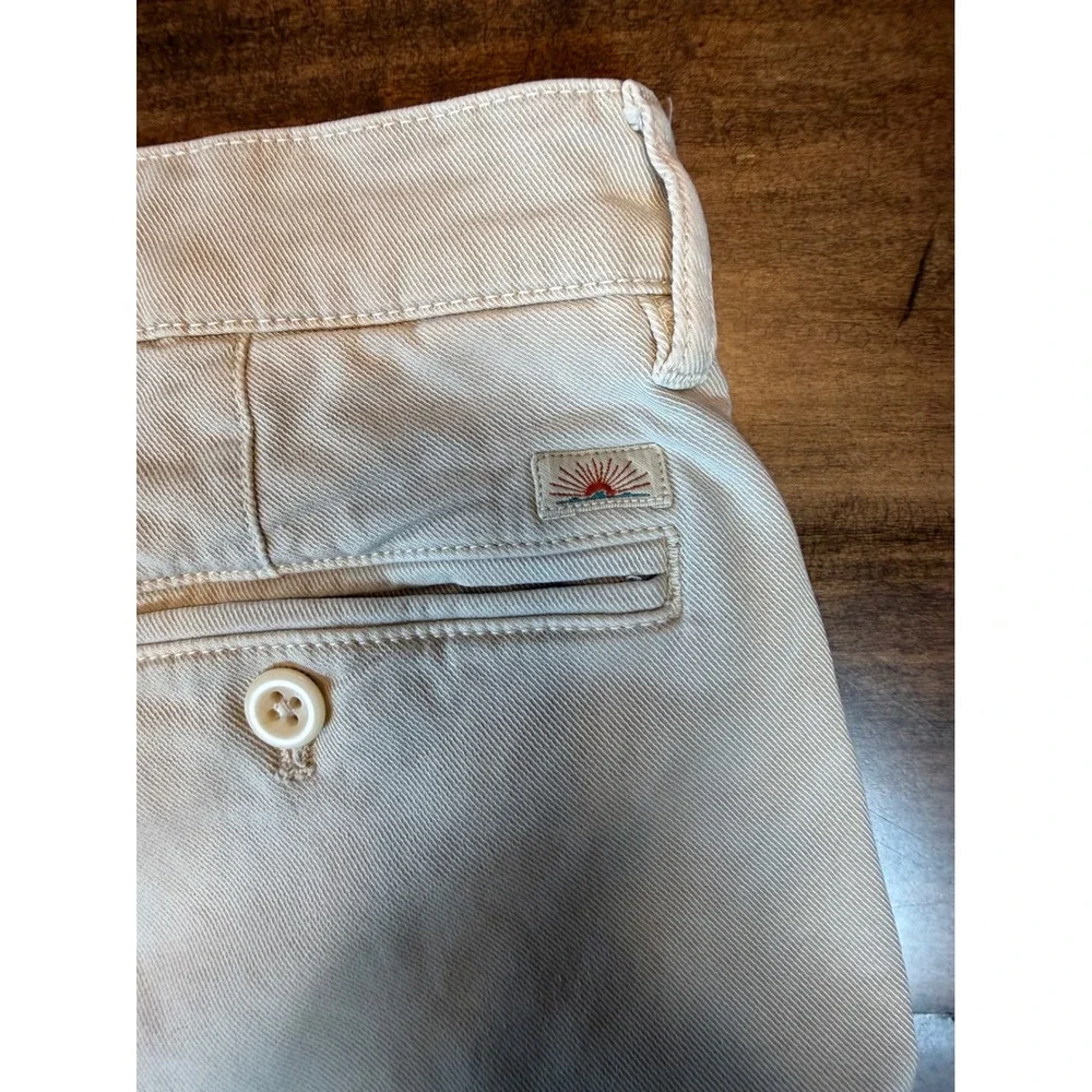 Faherty Coastline Premium Chino Shorts Mens 31 Tailored Fit Khaki Tan Twill